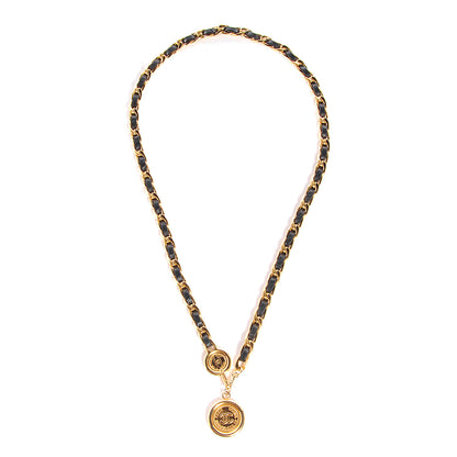 Chanel Leather CC Medallion Chain Belt Black Gold 3 of 5