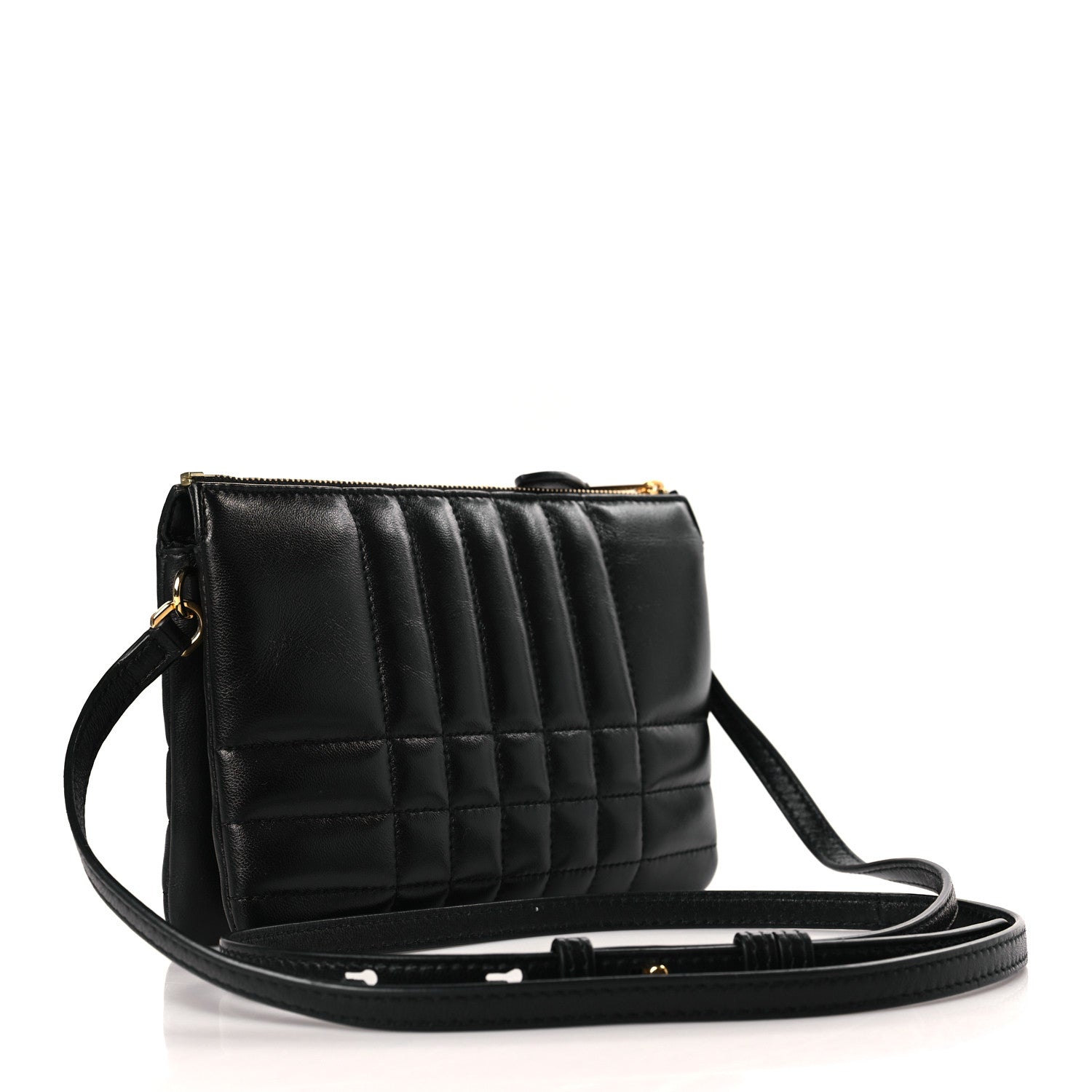 Burberry Quilted Lambskin Lola Twin Pouch Black 3 of 9