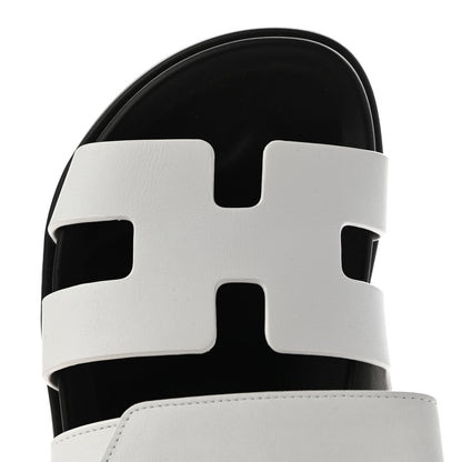 Hermes Calfskin Womens Chypre Sandals 36 White 10 of 11