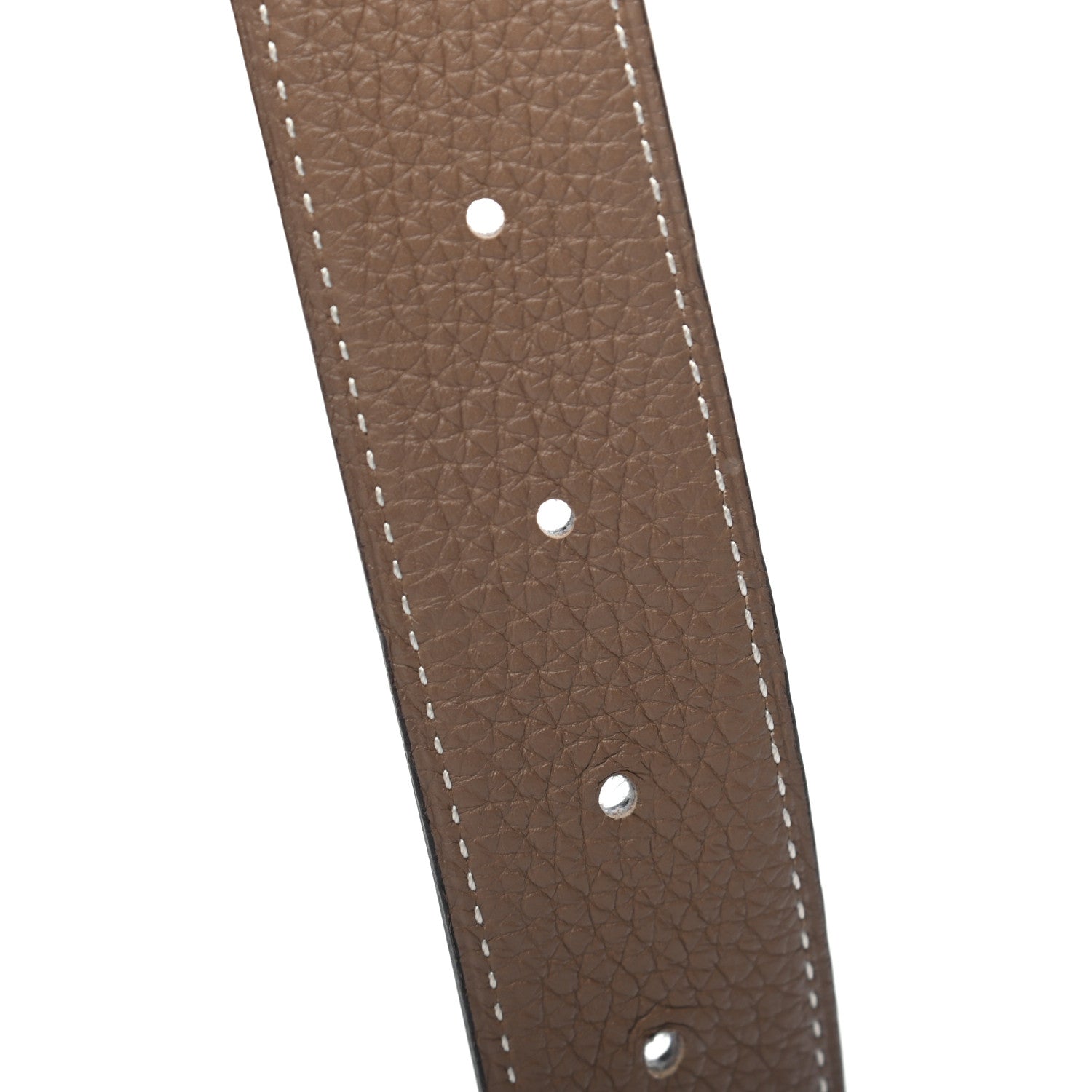 Hermes Box Togo 32mm Guilloche H Belt 80 Black Etoupe 6 of 6
