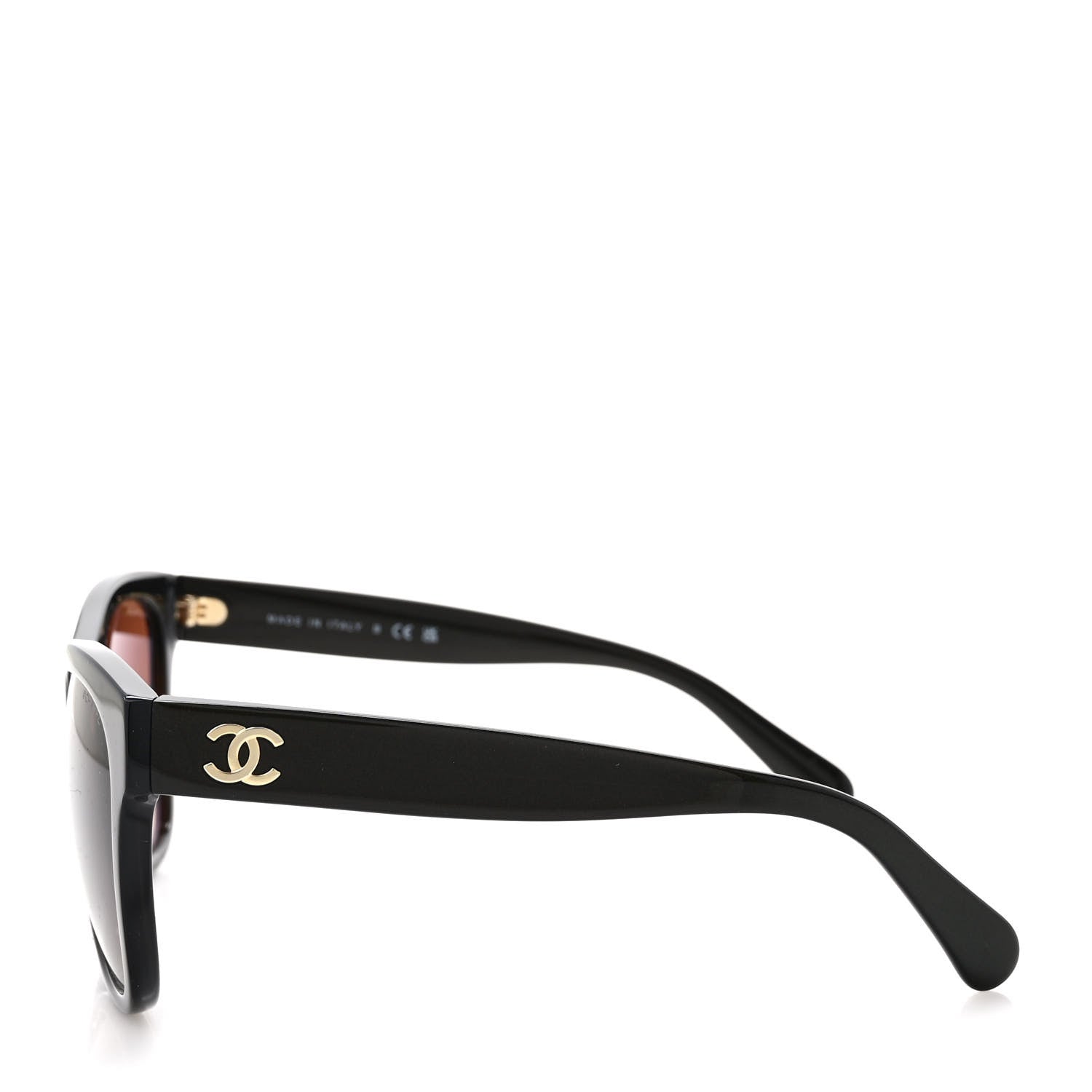 Chanel Acetate Mirrored Runway Square Sunglasses 5380-A Black Gold 3 of 8