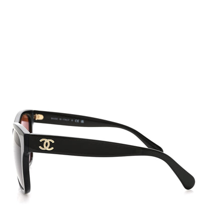 Chanel Acetate Mirrored Runway Square Sunglasses 5380-A Black Gold 3 of 8