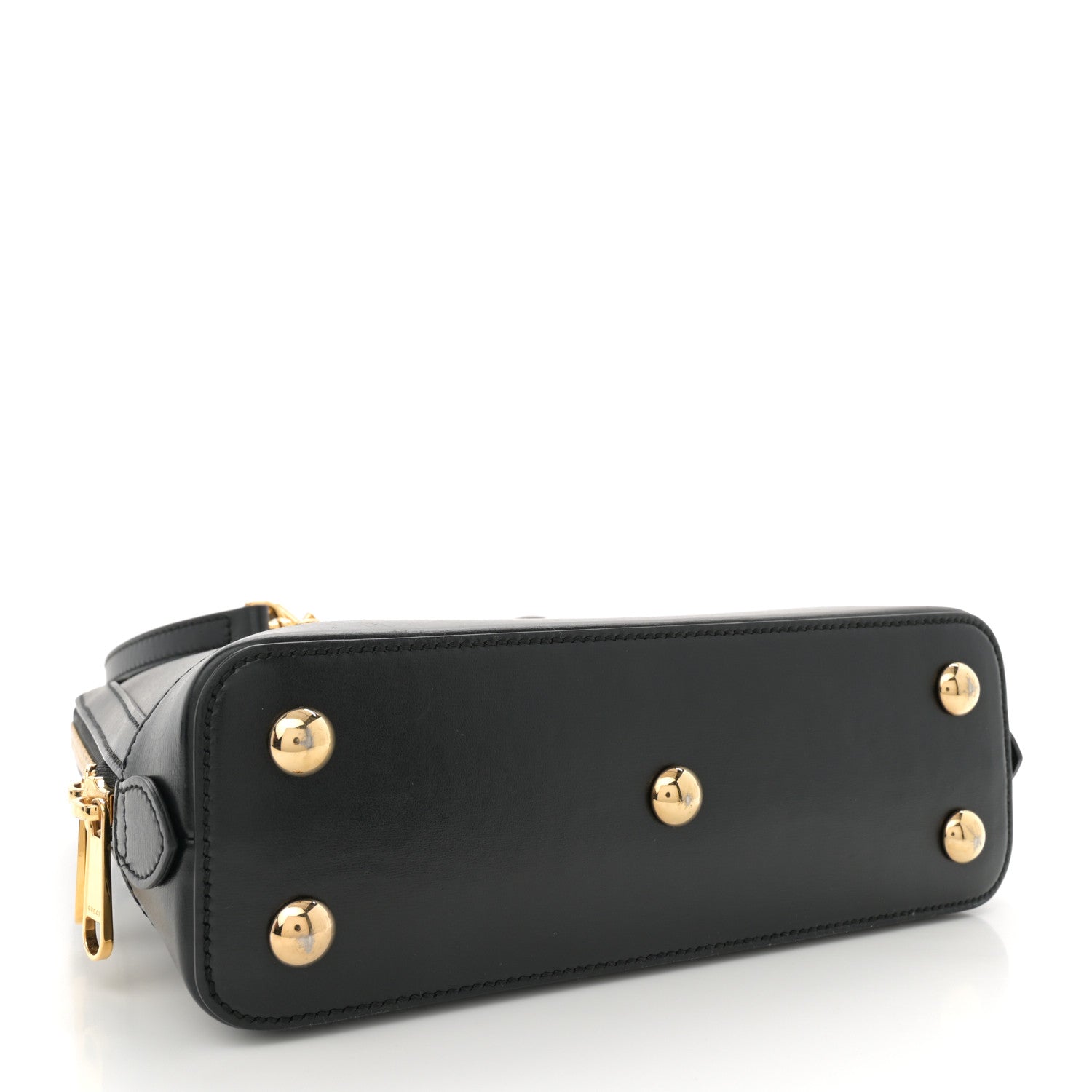 Gucci Boarded Plutone Calfskin Small Horsebit 1955 Top Handle Bag Black 4 of 15