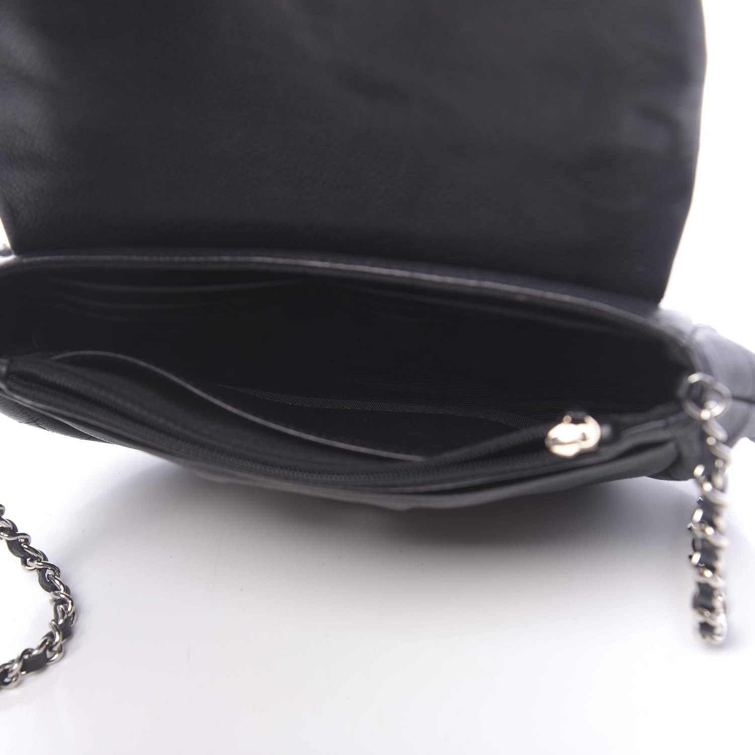 Chanel Caviar Half Moon Wallet On Chain WOC Black 5 of 11