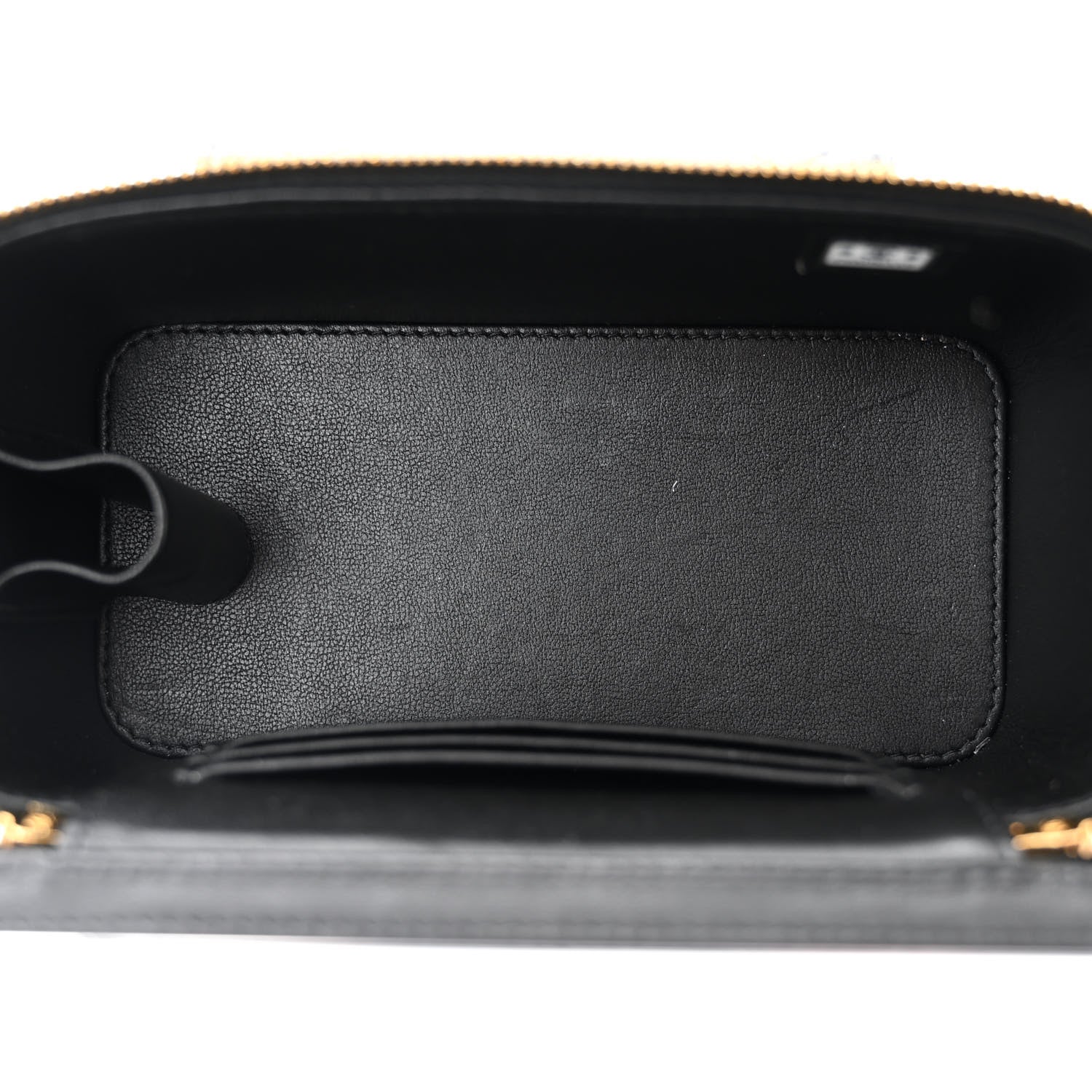 Chanel Caviar Quilted Polly Pocket East West Top Vanity With Chain Black 5 of 11