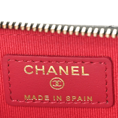 Chanel Lambskin Quilted Chanel 19 Zip Around Coin Purse Wallet Black 6 of 8