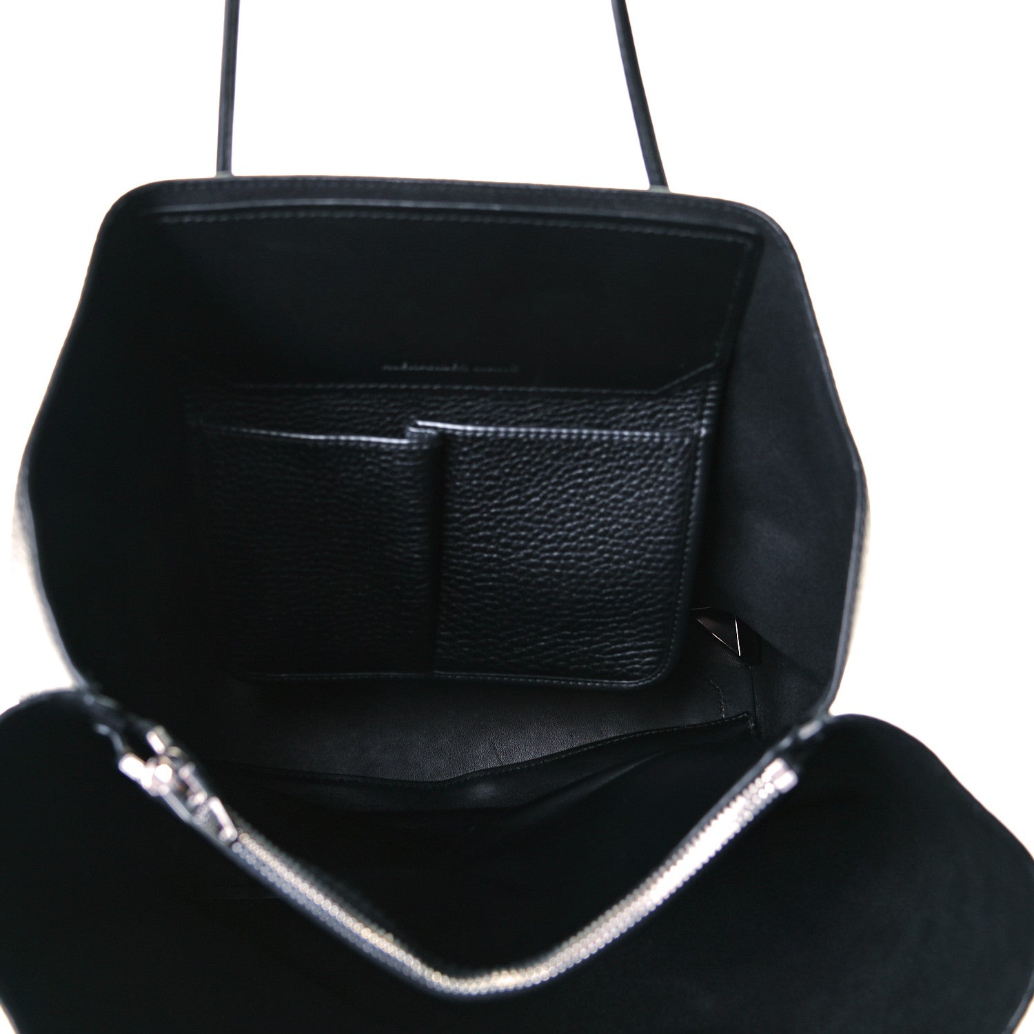 Alexander Wang Pebbled Calfskin Large Prisma Skeletal Tote Black Silver Hardware 10 of 20