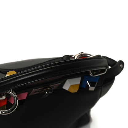 Fendi Nappa Studded Mini Peekaboo Iconic Satchel Black Multicolor 12 of 13