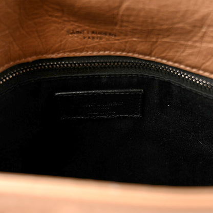 Saint Laurent Crinkled Calfskin Matelasse Monogram Medium Niki Chain Satchel Dark Toffee 6 of 10