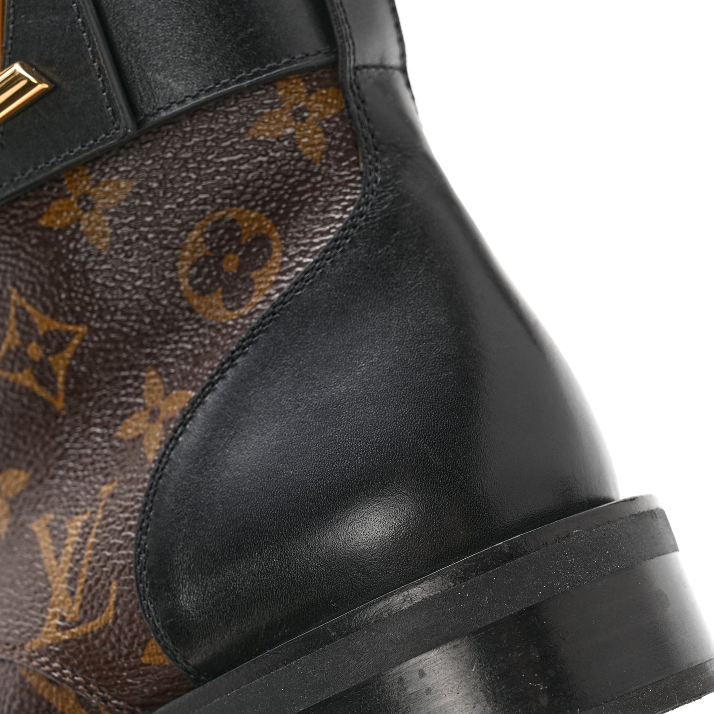 Calfskin Monogram Wonderland Flat Ranger Boots 38 Black
