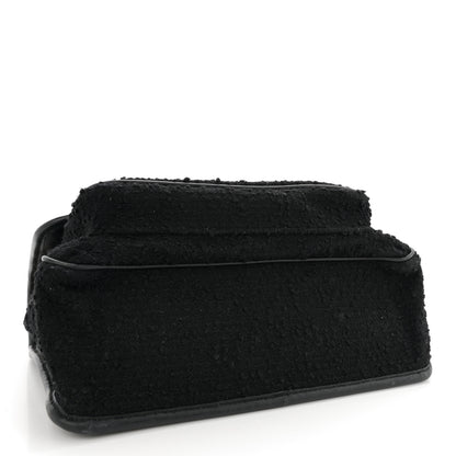 Saint Laurent Boucle Tweed Monogram Medium Niki Chain Satchel Black 4 of 12