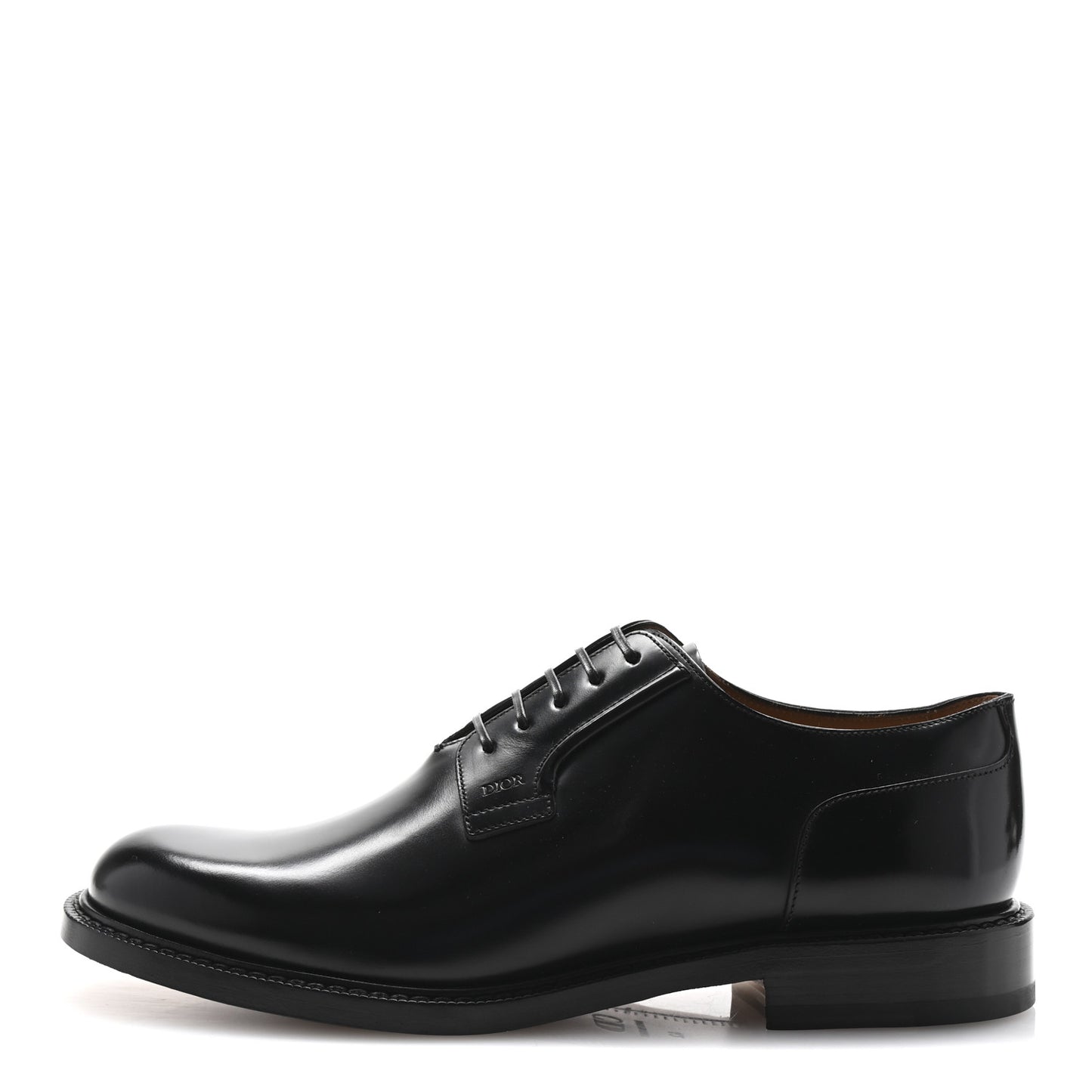 Calfskin Mens Derby Shoes 42 Black