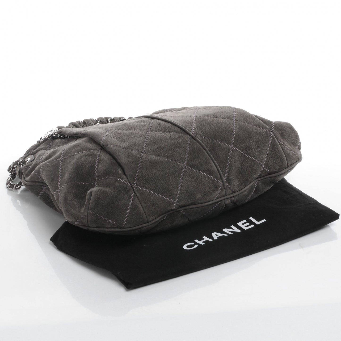 Suede Ultimate Stitch Hobo Grey