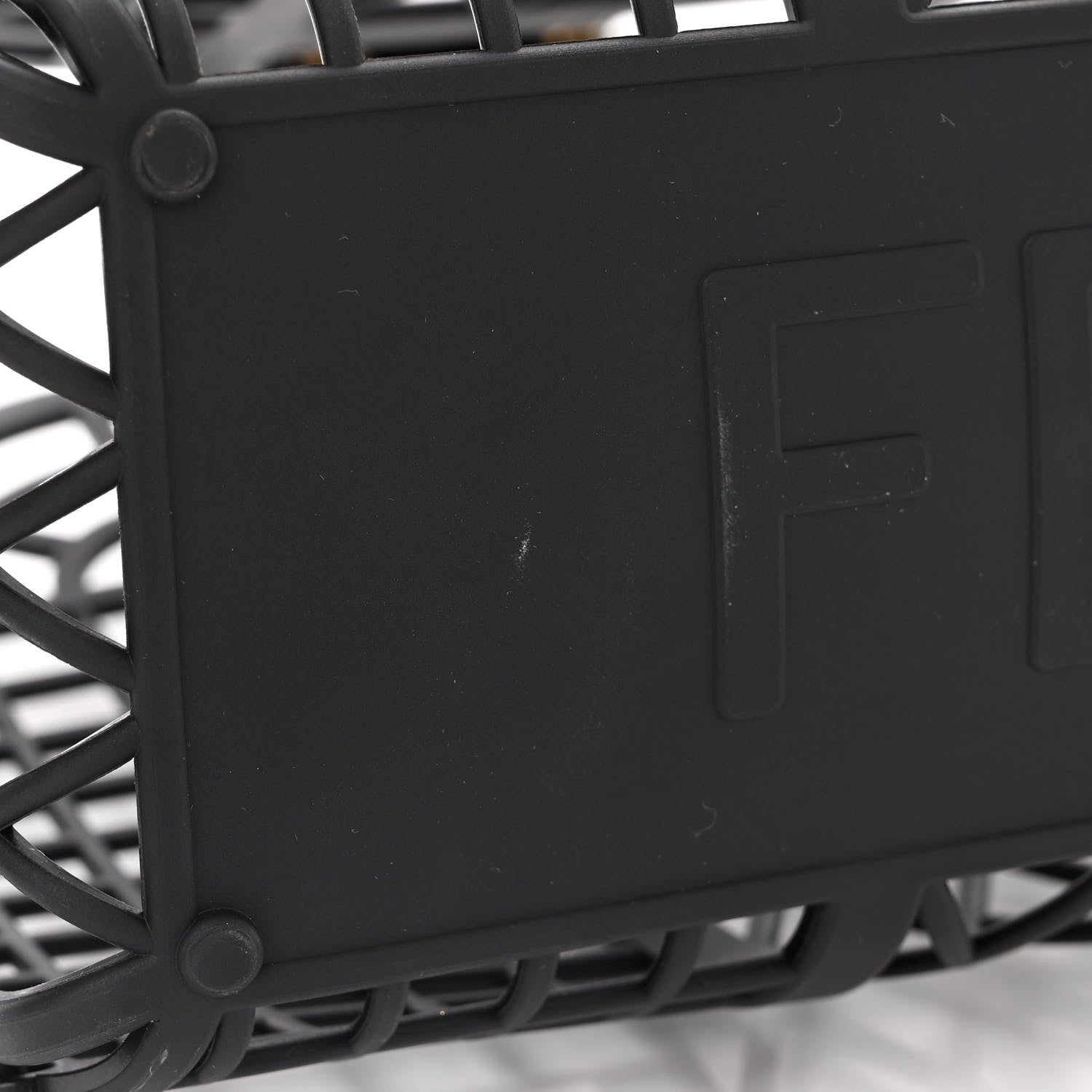 Fendi Recycled Plastic Vitello Liberty Matte Small Fendi Basket Black Miele Scuro 11 of 13