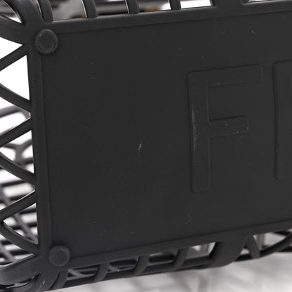 Fendi Recycled Plastic Vitello Liberty Matte Small Fendi Basket Black Miele Scuro 11 of 13