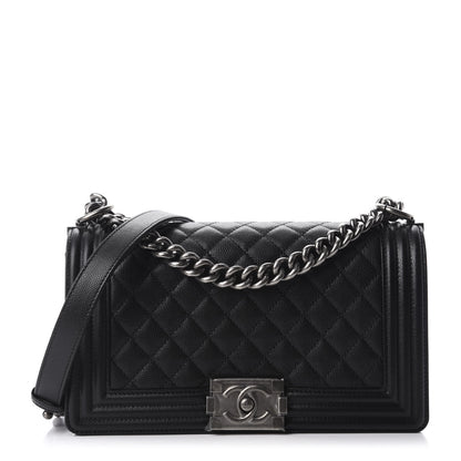 Chanel Caviar Quilted Medium Boy Flap Black 1 of 11