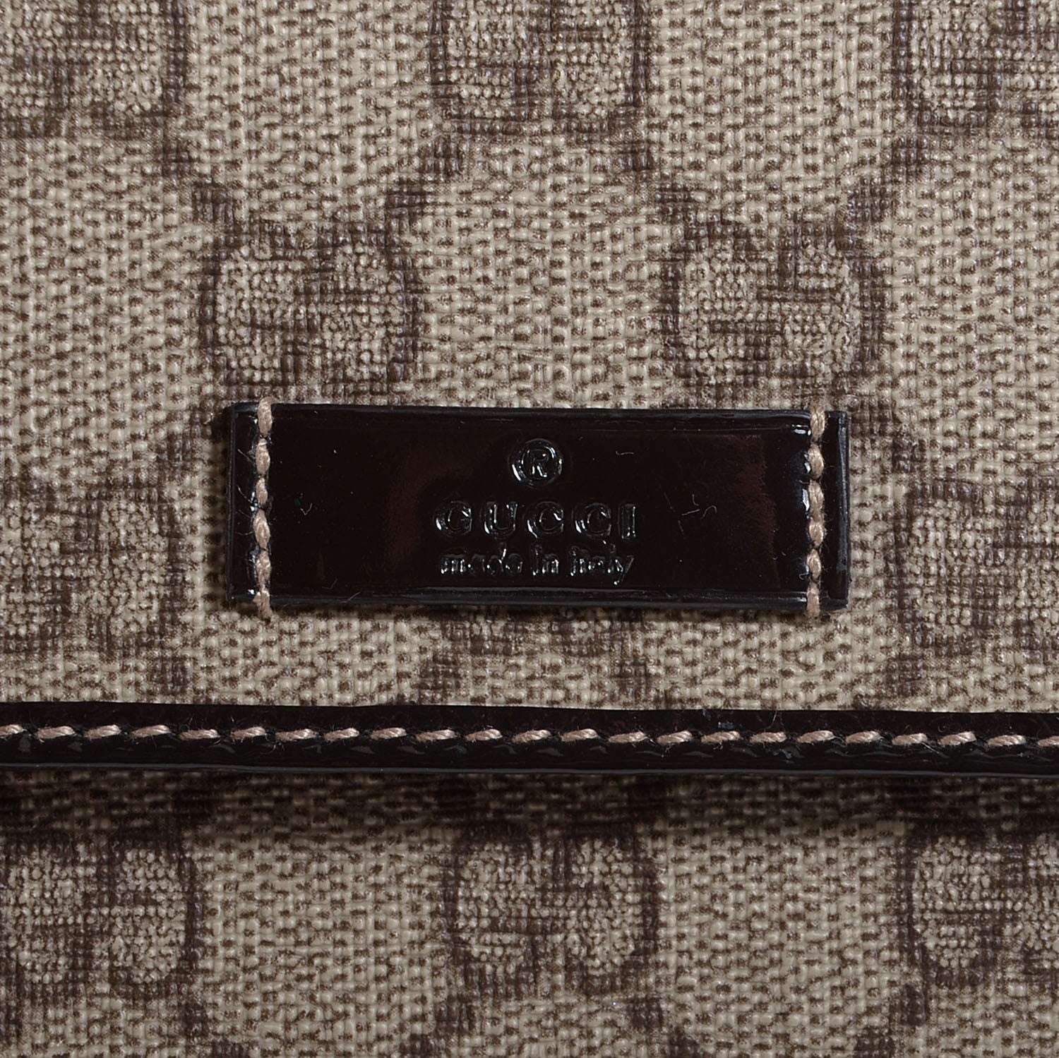 Gucci GG Plus Monogram Joy French Flap Wallet Beige Ebony Dark Brown 7 of 7