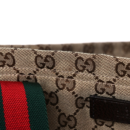 Gucci GG Monogram Medium Web Handle Vertical Tote Dark Brown 14 of 17