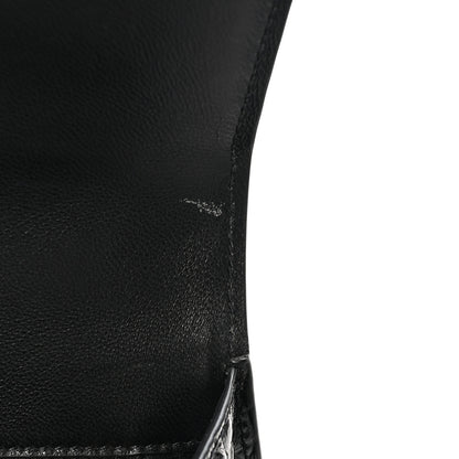 Balenciaga Shiny Calfskin Crocodile Embossed Small Hourglass Top Handle Bag Black 11 of 11