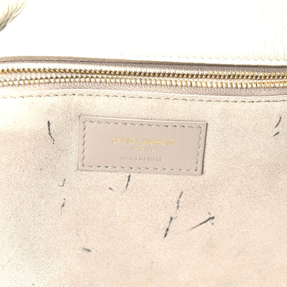 Saint Laurent Grained Deerskin Bea Tote Blanc Vintage 6 of 10