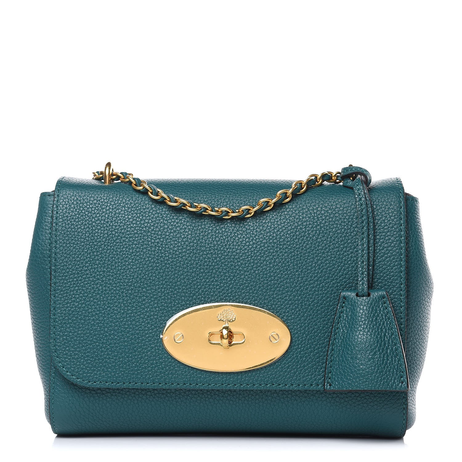 Mulberry Small Classic Grain Calfskin Small Lily Flap Ocean Green 1 of 10