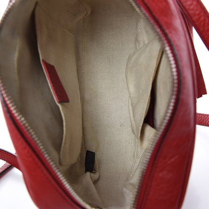 Gucci Pebbled Calfskin Small Soho Disco Bag Tabasco Red 7 of 16