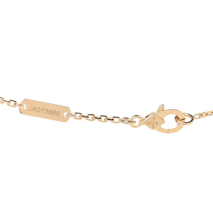 Van Cleef & Arpels 18K Yellow Gold Mother of Pearl Vintage Alhambra Pendant Necklace 4 of 5