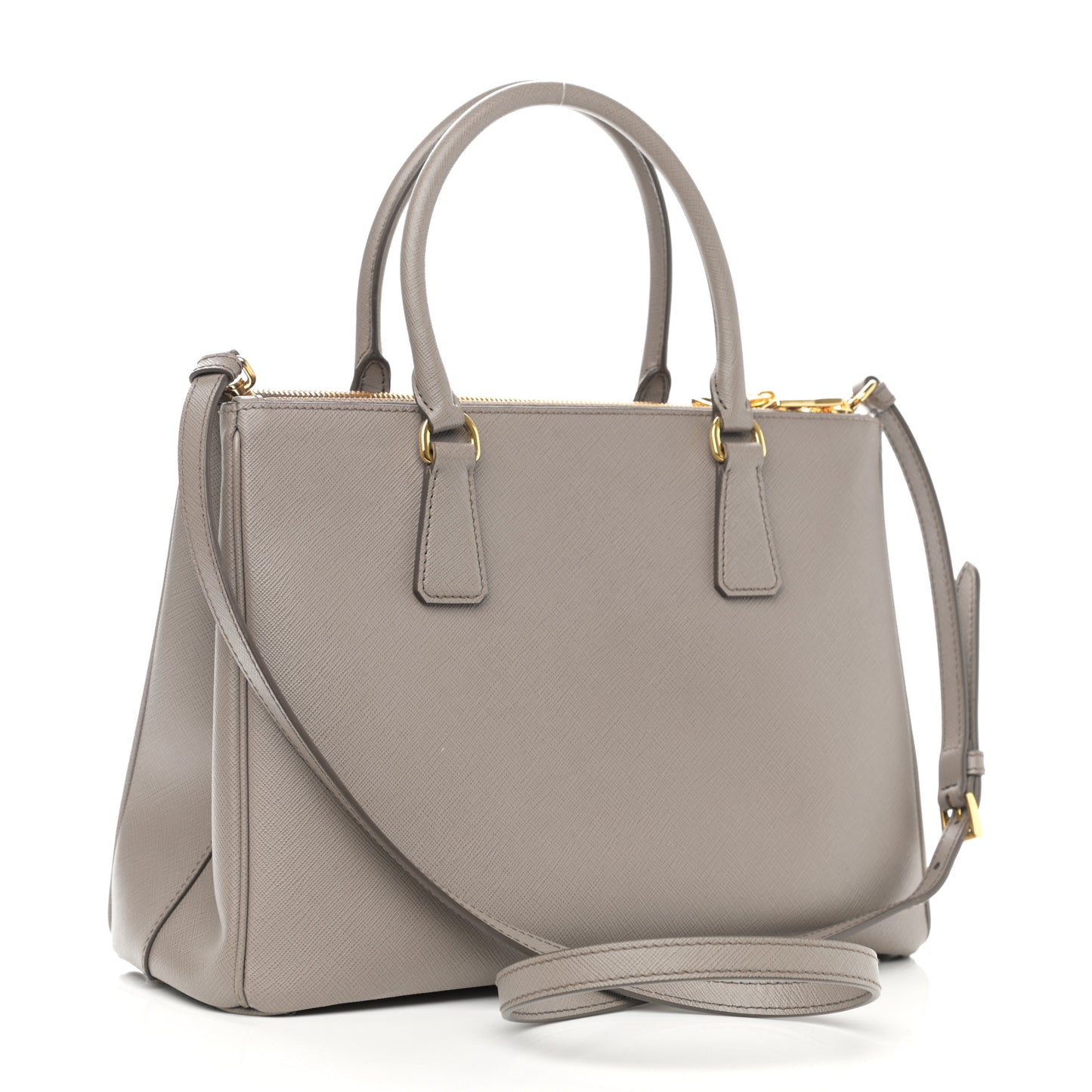 Saffiano Medium Galleria Double Zip Tote Argilla