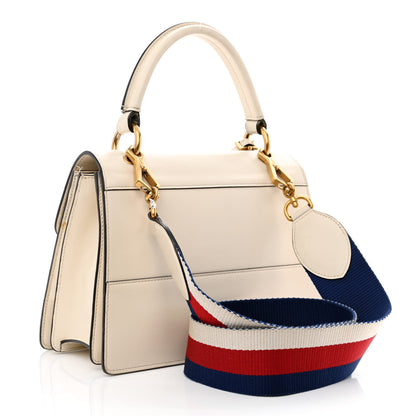 Gucci Calfskin Sylvie Web Small Queen Margaret Top Handle Bag White 3 of 18