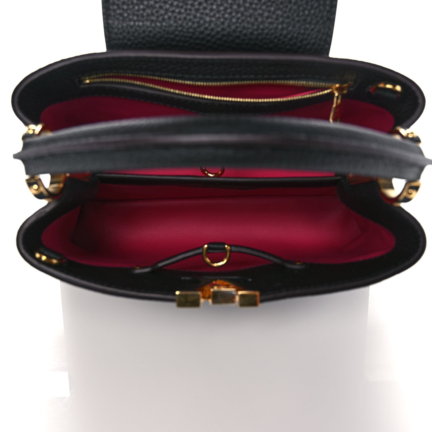 Louis Vuitton Taurillon Capucines PM Black 5 of 10