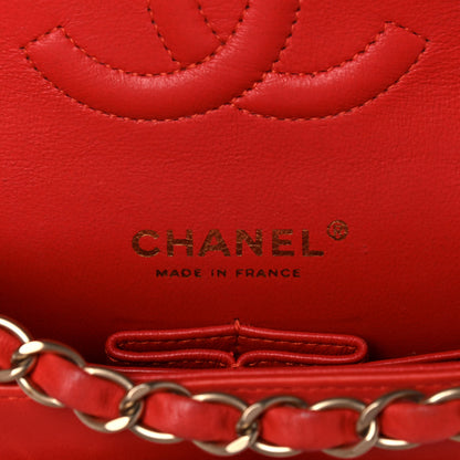 Chanel Lambskin Quilted Medium Double Flap Red 6 of 11