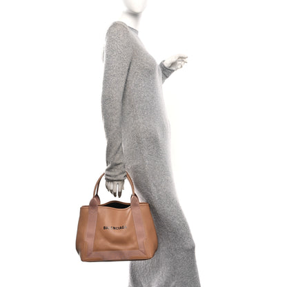 Balenciaga Nappa S Navy Cabas Beige Latte 2 of 10