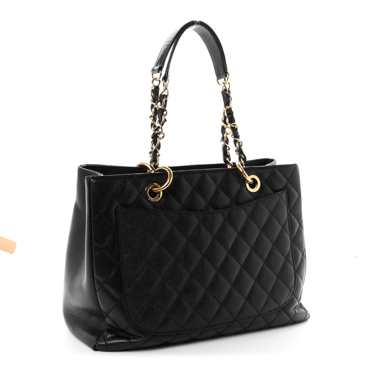 Caviar Quilted Grand Shopping Tote GST Black