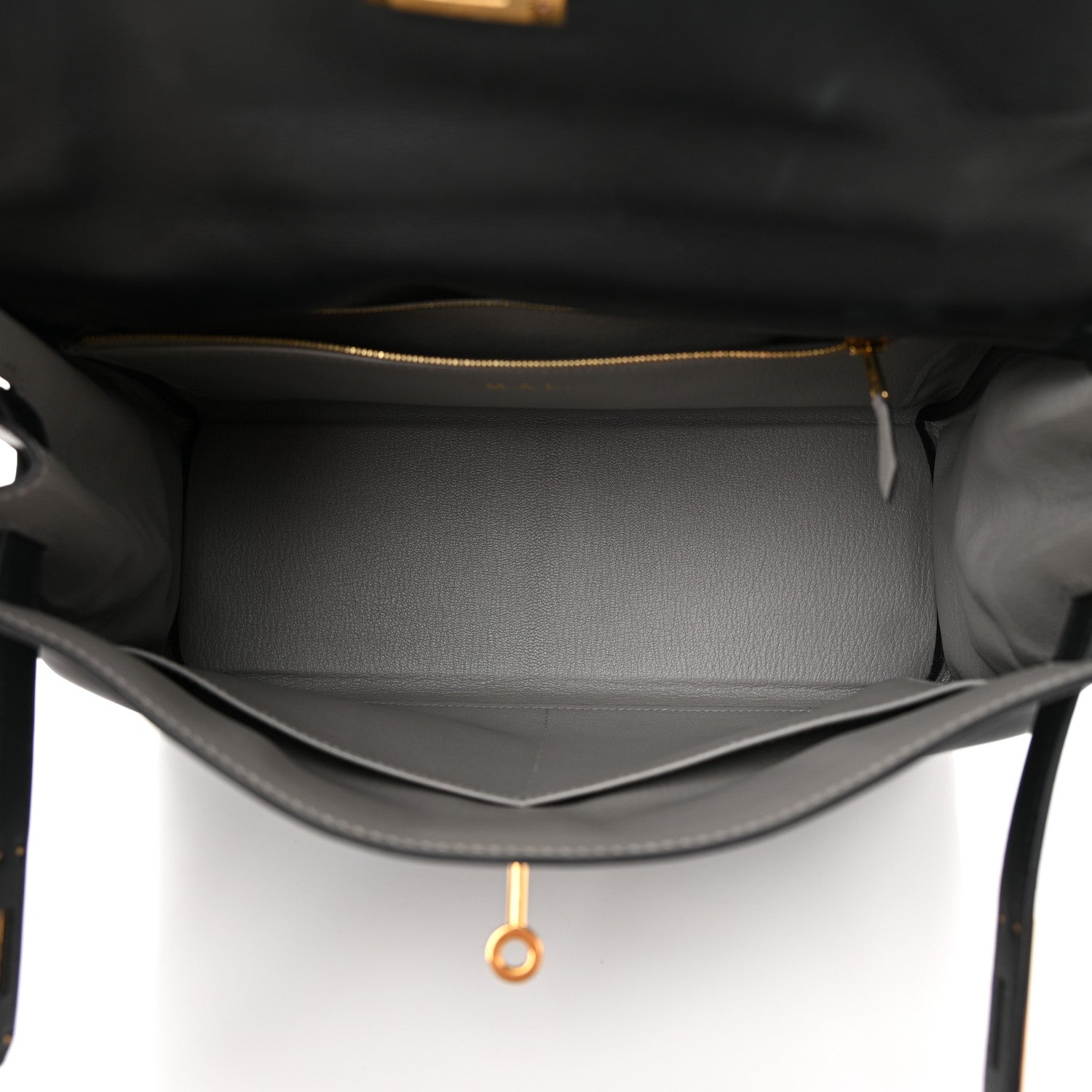 Hermes Swift Horseshoe Kelly Retourne 32 Black Gris Mouette 5 of 16