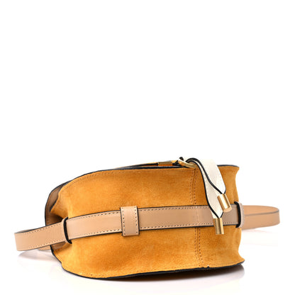Chloe Suede Calfskin Mini Marcie Round Crossbody Bag Sunflower Yellow 4 of 12