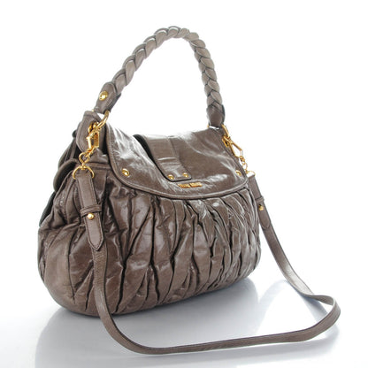 Miu Miu Nappa Matelasse Coffer Hobo Fumo 3 of 9