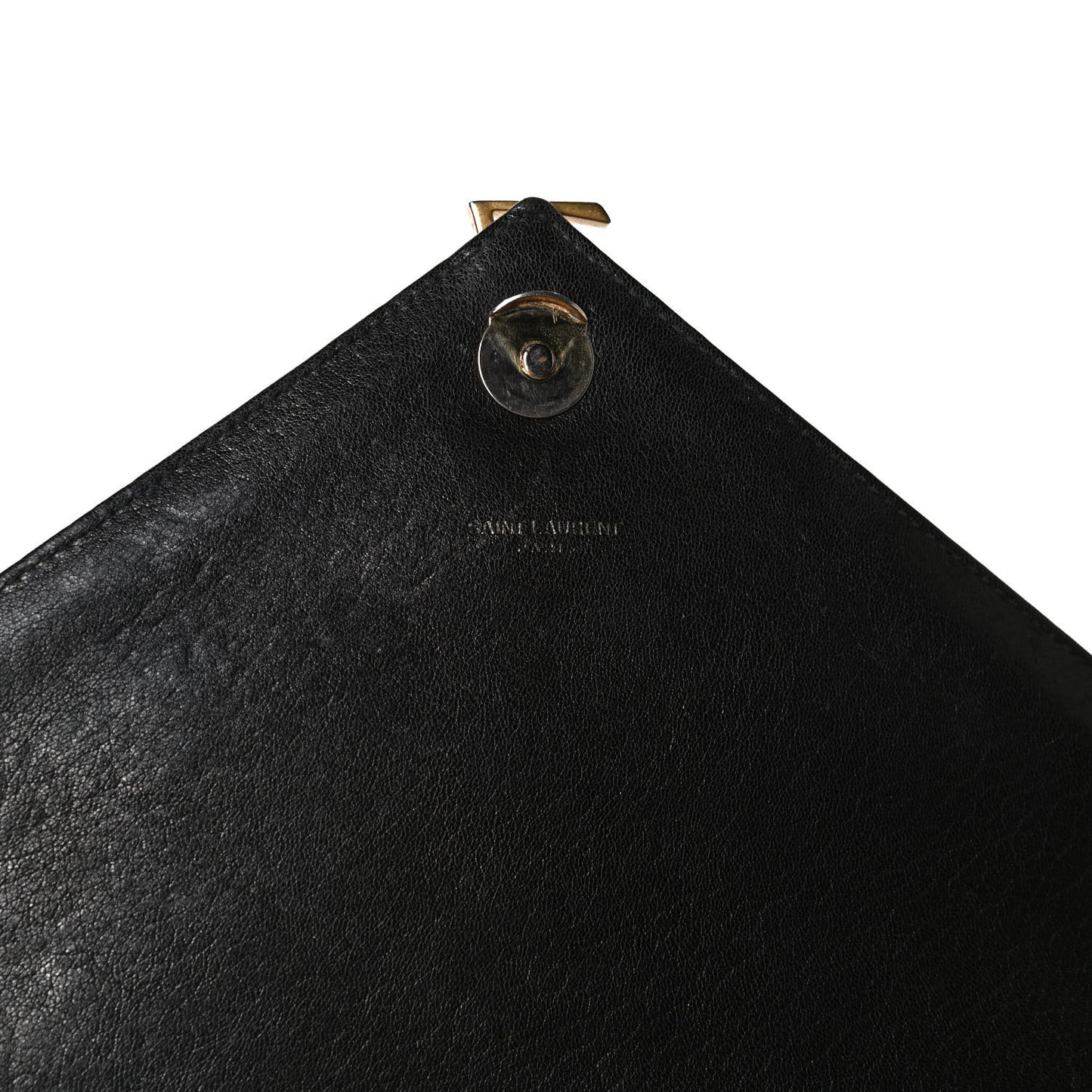 Sheepskin Matelasse Chevron Monogram Large College Satchel Black