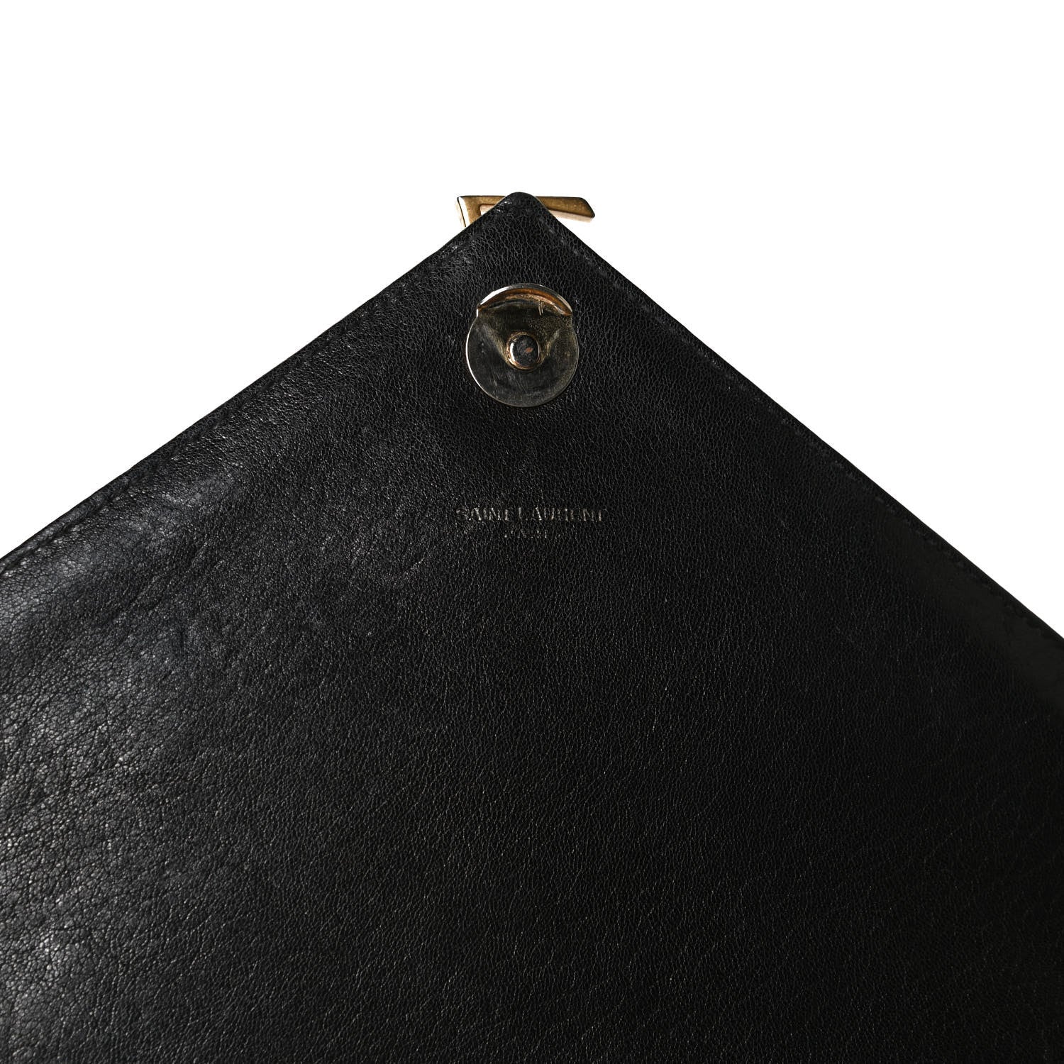 Saint Laurent Sheepskin Matelasse Chevron Monogram Large College Satchel Black 8 of 12