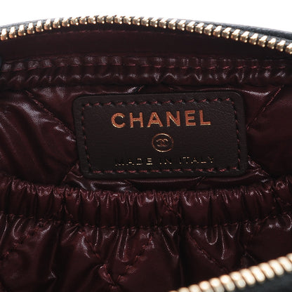 Chanel Caviar Quilted Small Curvy Pouch Cosmetic Case Black 6 of 9