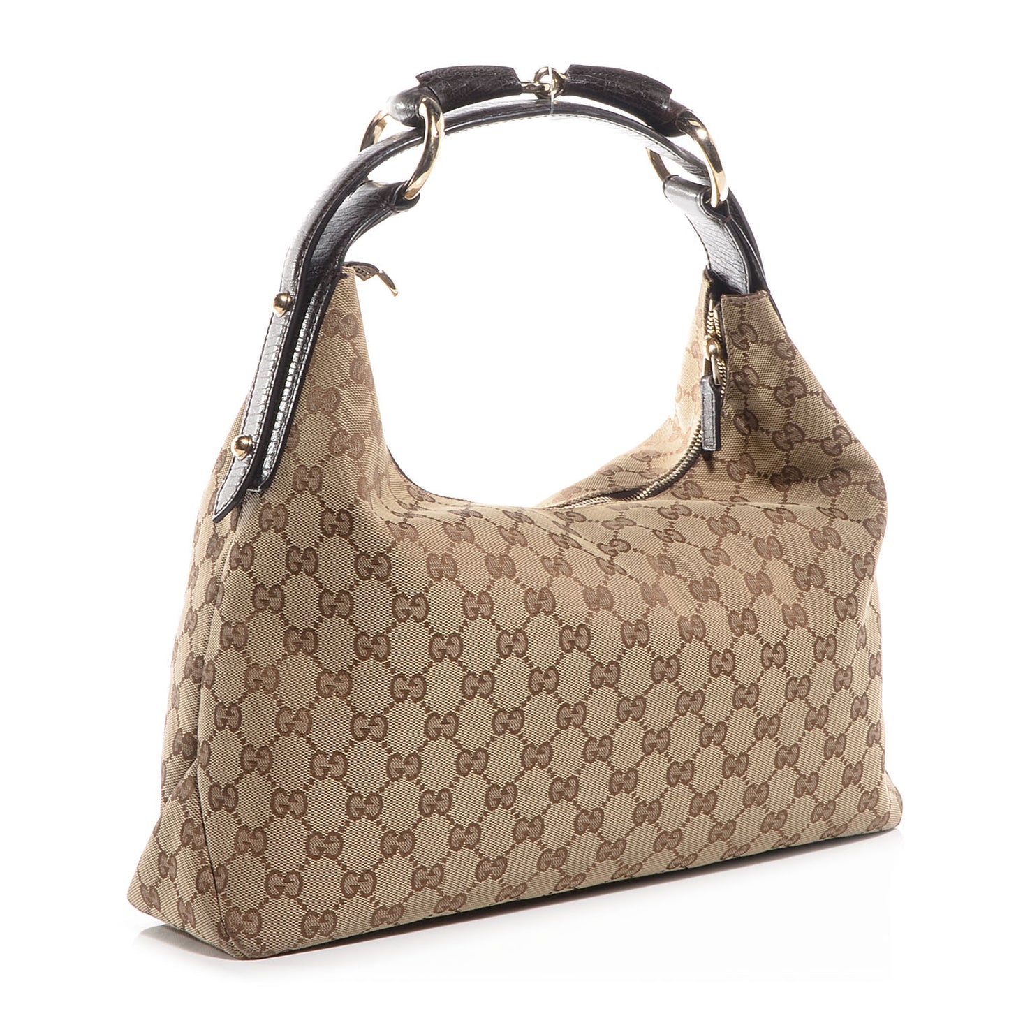 Monogram Medium Horsebit Chain Hobo Brown
