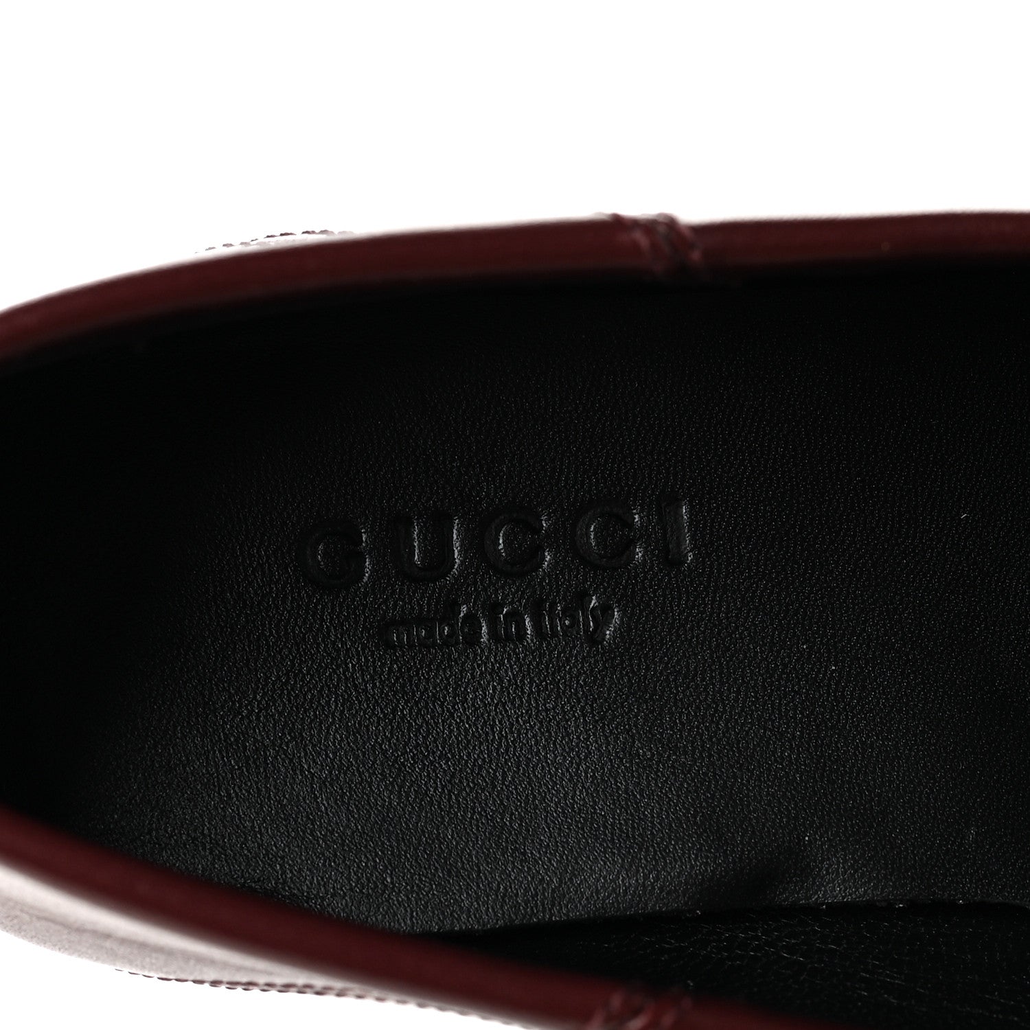 Gucci Lambskin Womens Brixton Horsebit Loafers 35.5 Vintage Bordeaux 7 of 9