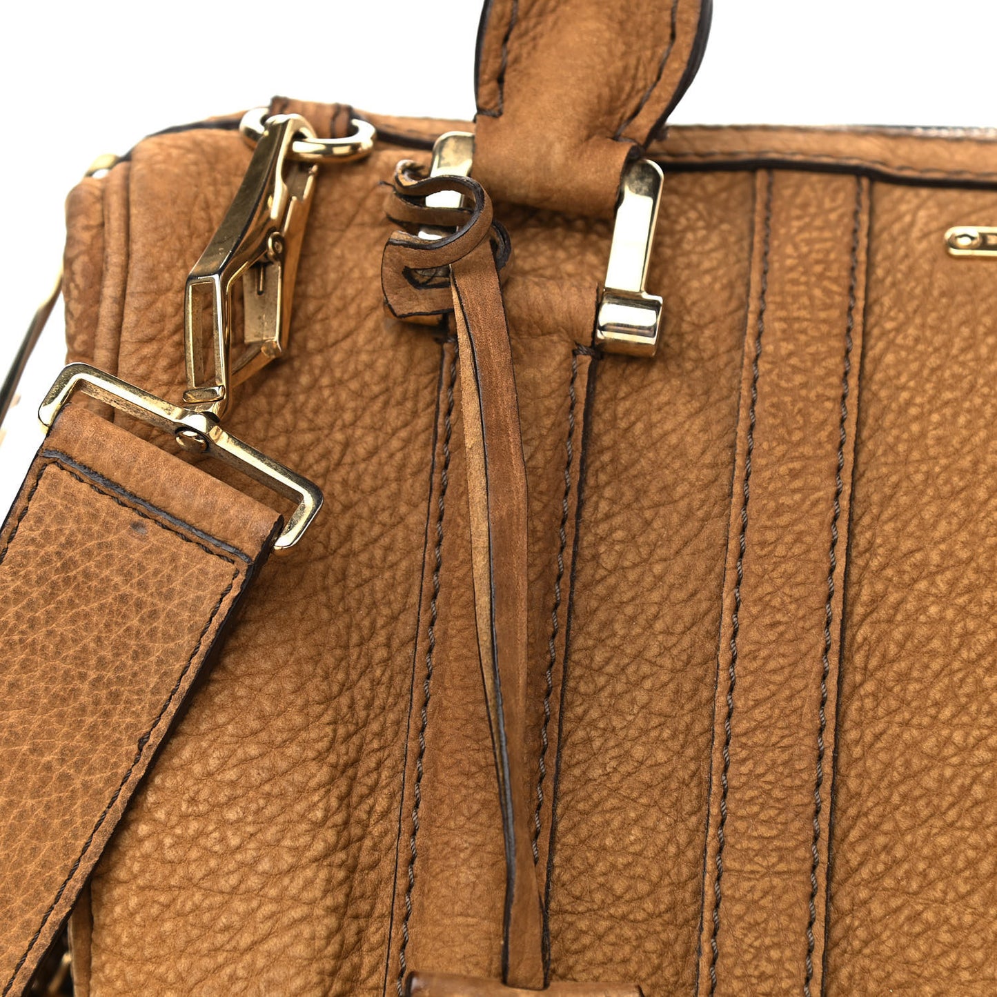 Nubuck Medium Nevinson Bowling Bag Brown