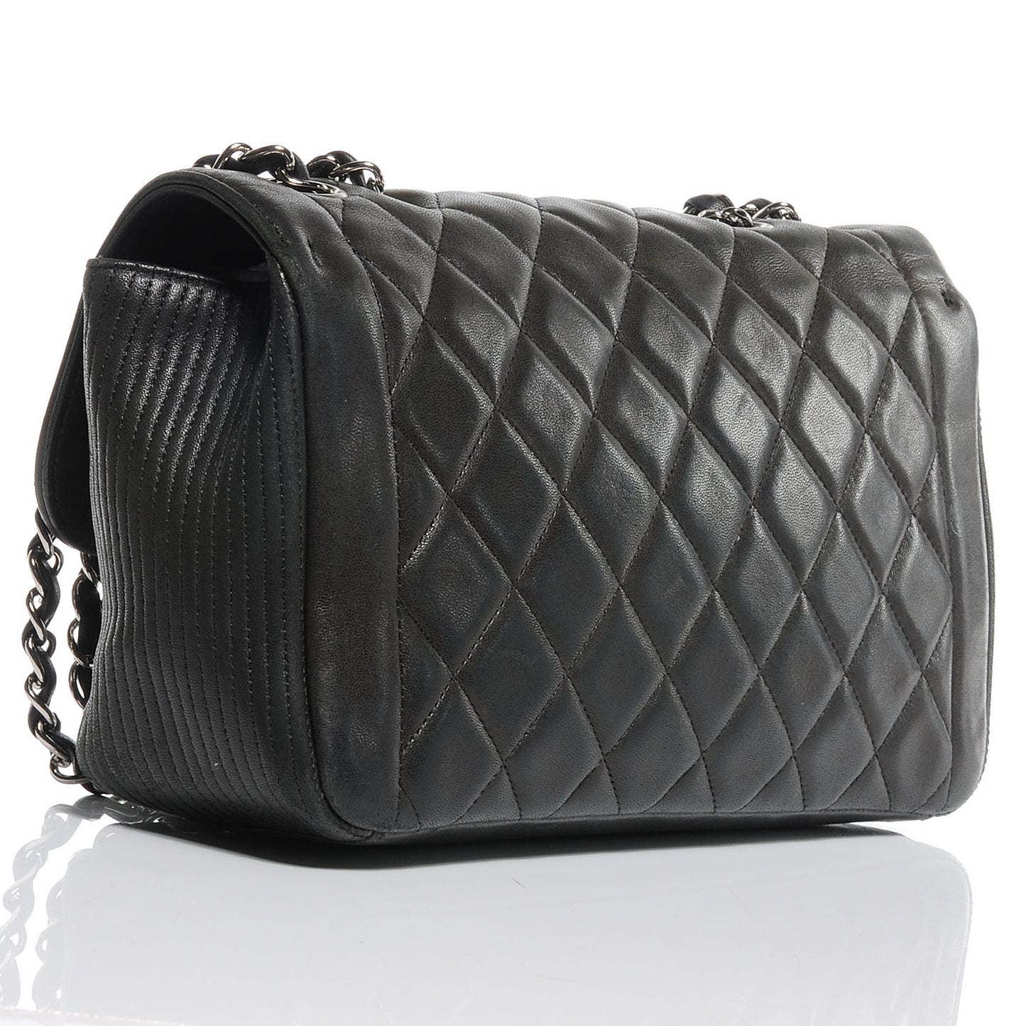 Lambskin Medium Coco Rider Flap Black