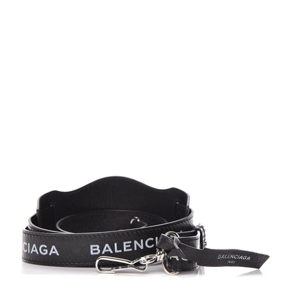 Balenciaga Agneau Classic Hardware Logo Shoulder Strap Black 1 of 4