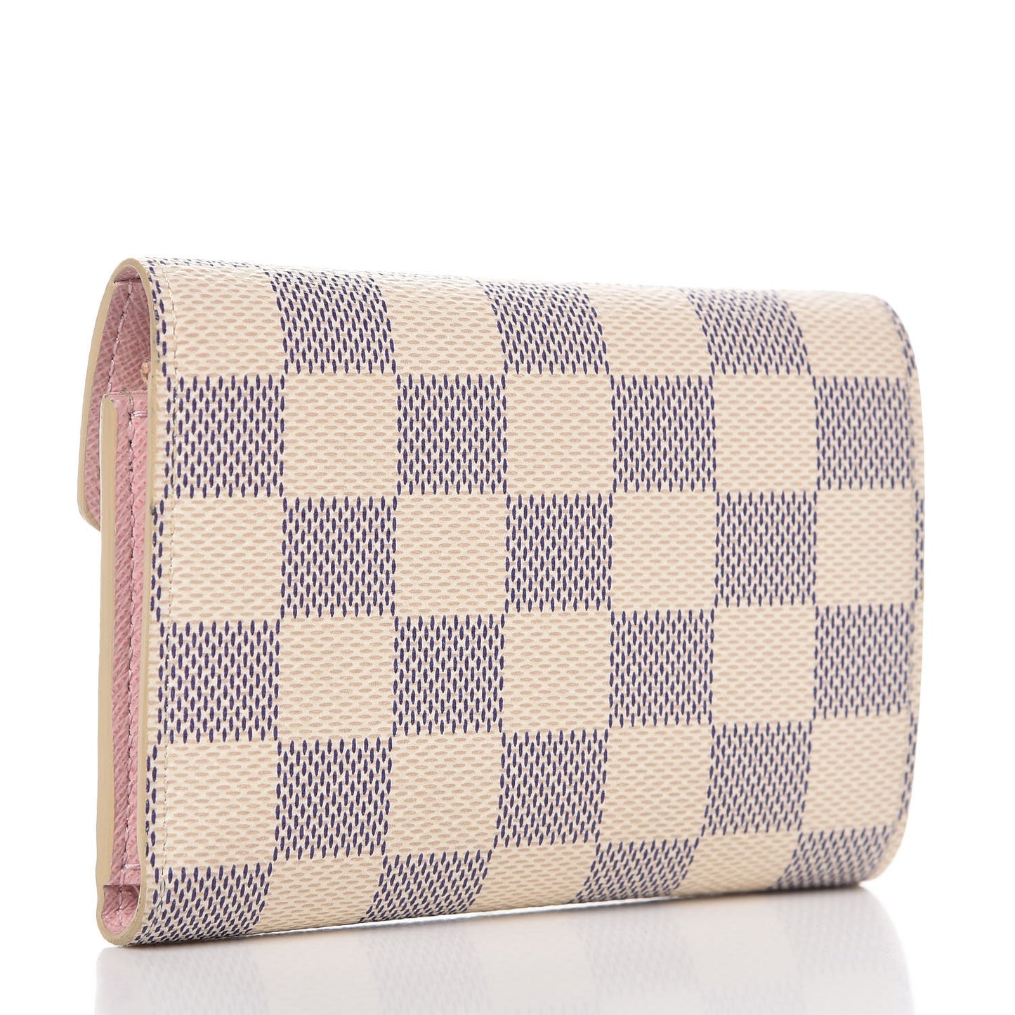 Damier Azur Victorine Wallet Rose Ballerine