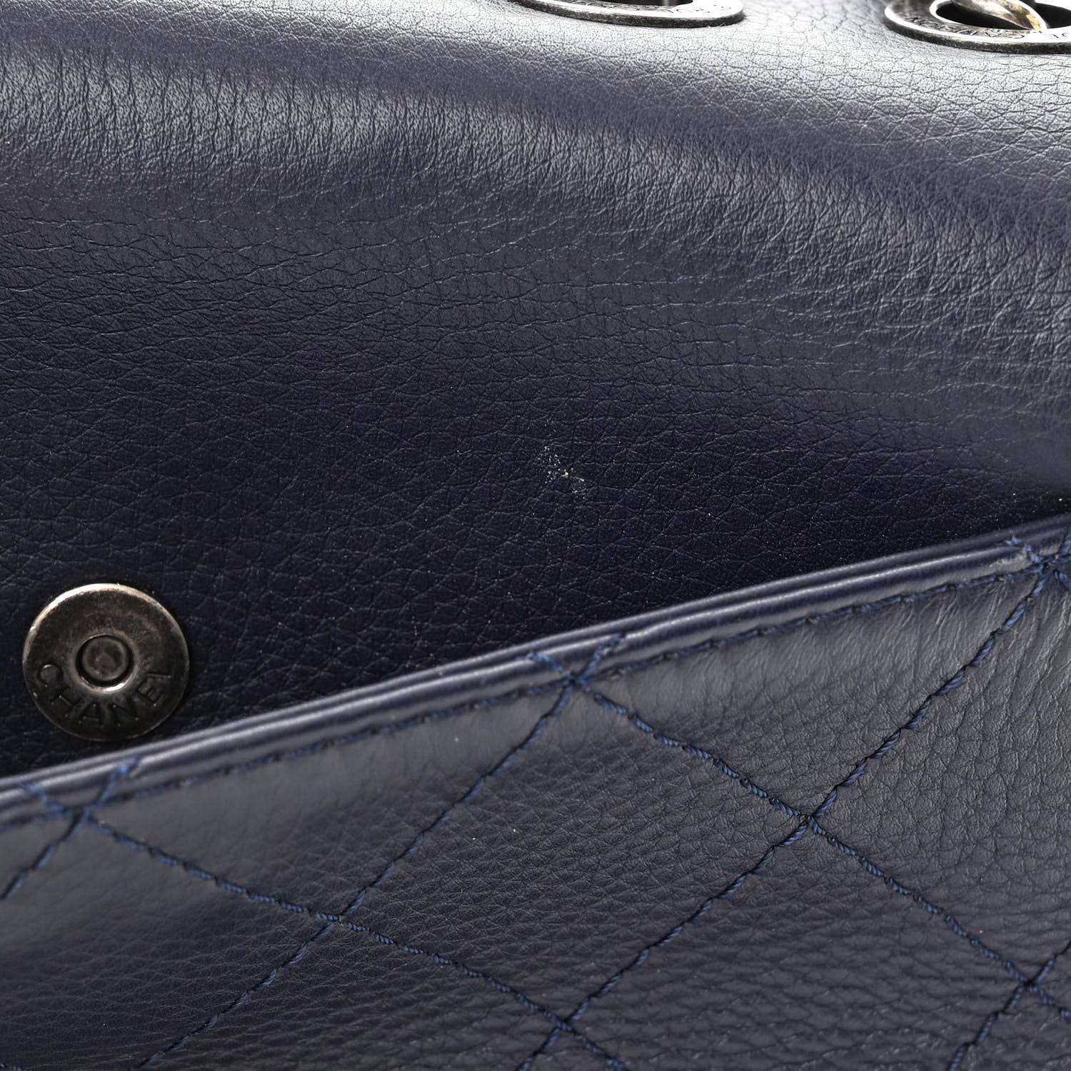 Chanel Grained Calfskin Archi Chic Flap Navy 14 of 15