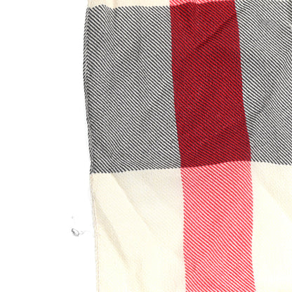 Burberry Silk Giant Check Scarf Ivory 4 of 5