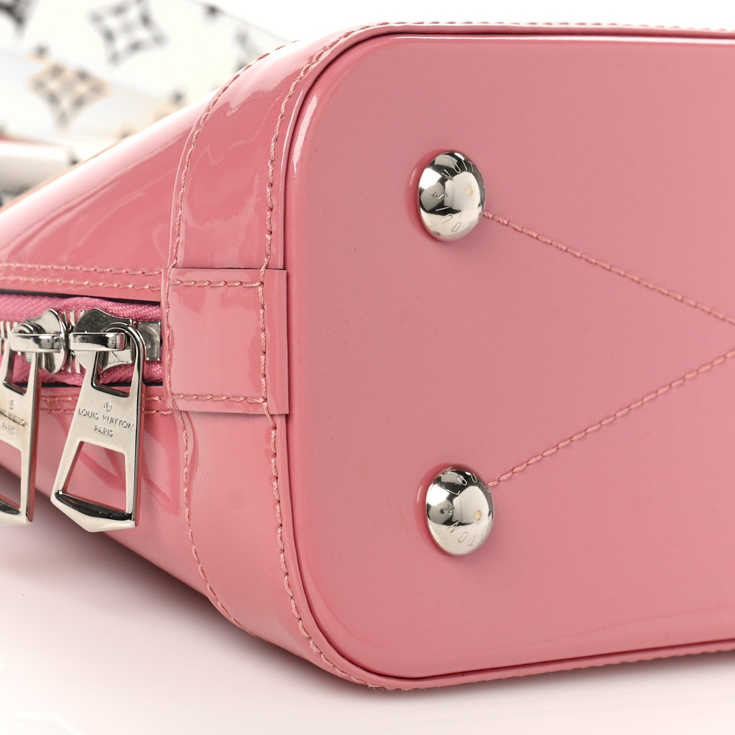Louis Vuitton Patent Monogram Alma BB Rose Blush 7 of 9