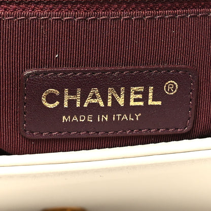 Chanel Caviar Suede Calfskin Chevron New Medium Boy Flap White 6 of 10