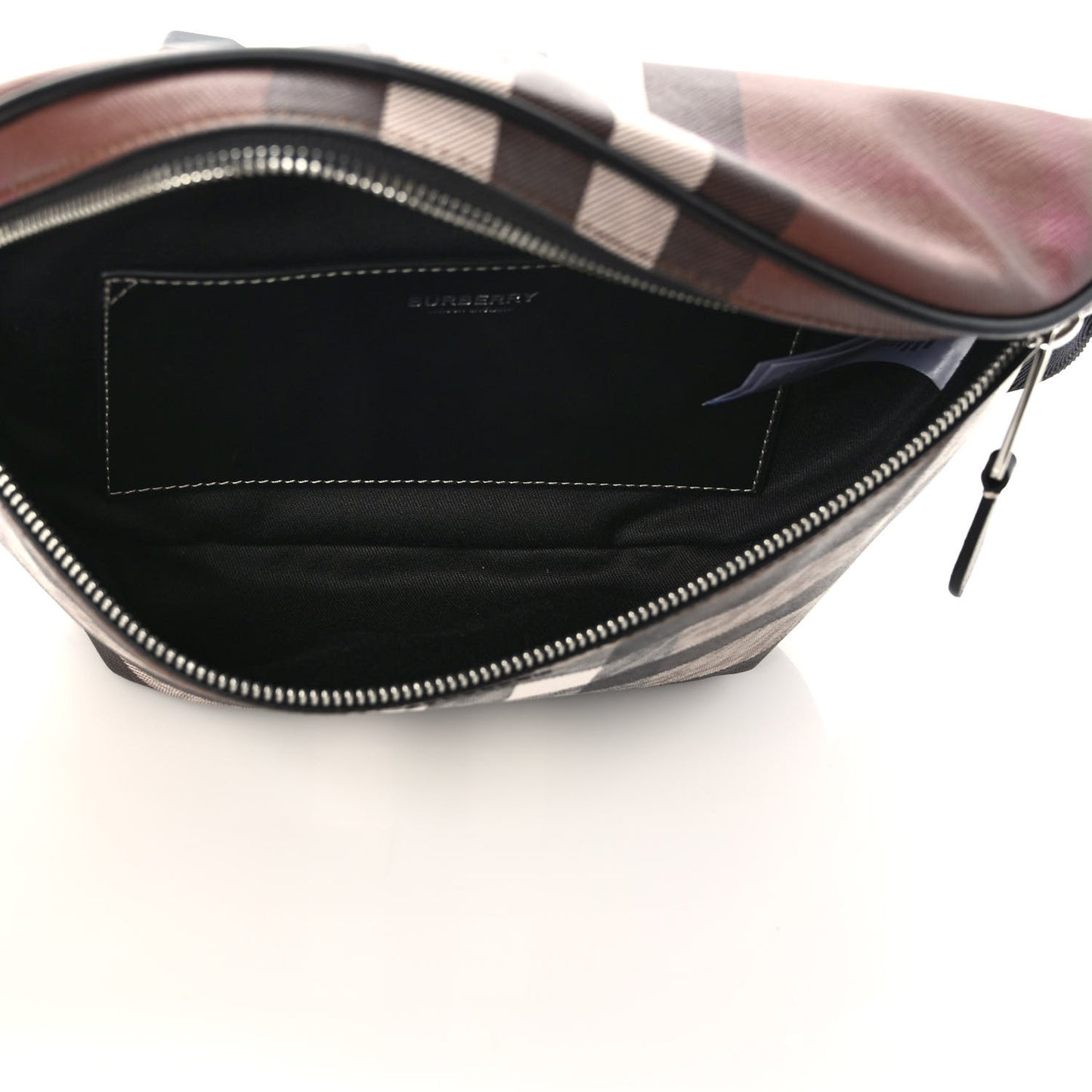E-canvas Check Bum Bag Dark Birch Brown